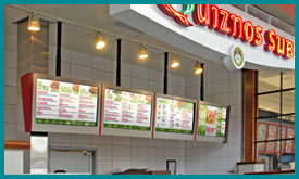 Quiznos Digital Menu Boards