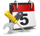 Metric display scheduling software