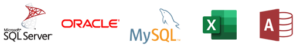 SQL Server, Oracle, MySQL, Excel, Access